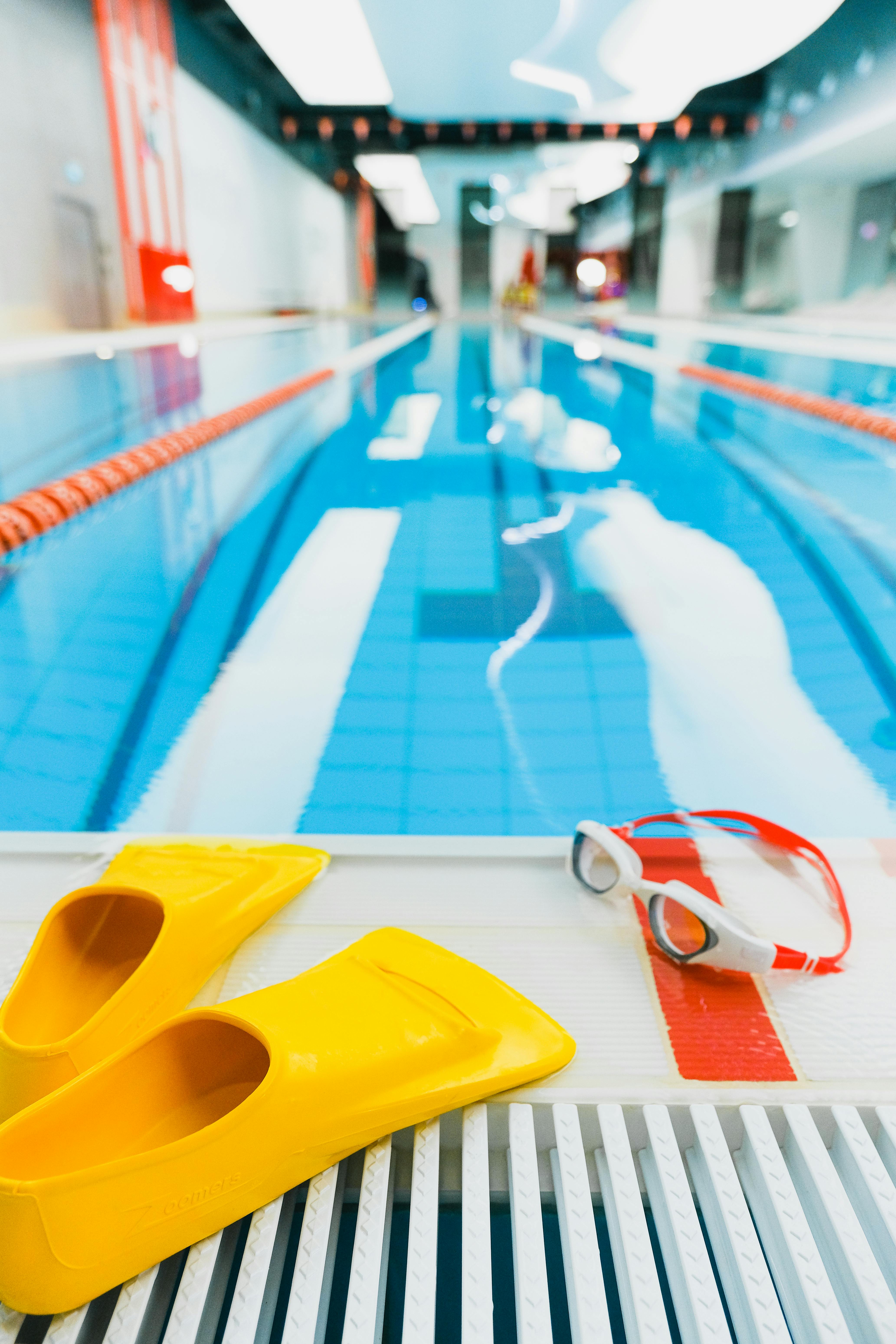 Outdoor resort pool ready for professional maintenance
